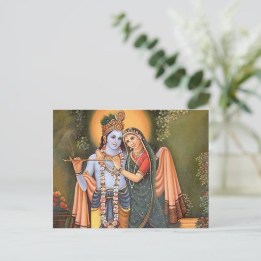 krishna briefkaart (Staand voorkant)