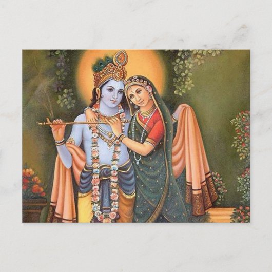 krishna briefkaart (Voorkant)