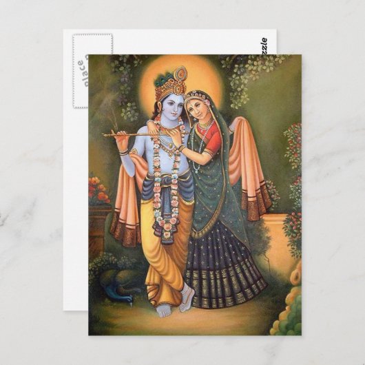 krishna briefkaart (Voorkant / Achterkant)