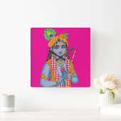 Krishna Clock Vierkante Klok (Huis)