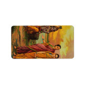 Krishna declaring his love for Radha by Raja Ravi Etiket (Voorkant)