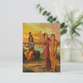 Krishna declaring his love for Radha by Raja Ravi Feestdagenkaart (Staand voorkant)