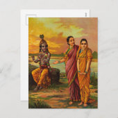 Krishna declaring his love for Radha by Raja Ravi Feestdagenkaart (Voorkant / Achterkant)