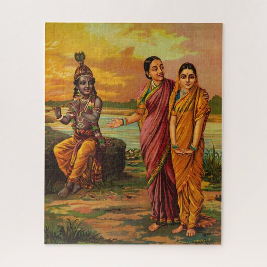 Krishna declaring his love for Radha by Raja Ravi Legpuzzel (Verticaal)