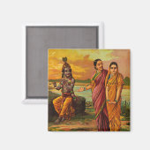 Krishna declaring his love for Radha by Raja Ravi Magneet (Voorkant / Achterkant)