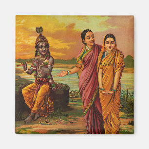 Krishna declaring his love for Radha by Raja Ravi Magneet
