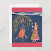 Krishna die een fluit, van 'Vahula spelen Briefkaart (Voorkant / Achterkant)