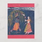 Krishna die een fluit, van 'Vahula spelen Briefkaart (Voorkant)