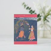 Krishna die een fluit, van 'Vahula spelen Briefkaart (Staand voorkant)