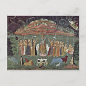 Krishna en de bergen Govardhan door Shahadin Briefkaart (Voorkant)