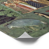 Krishna en de bergen Govardhan door Shahadin Poster (Hoek)