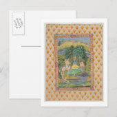 Krishna en de Gopis (gouache op papier) Briefkaart (Voorkant / Achterkant)