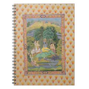 Krishna en de Gopis (gouache op papier) Notitieboek