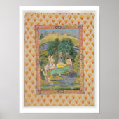 Krishna en de Gopis (gouache op papier) Poster (Voorkant)