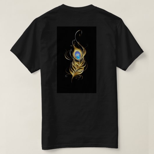 Krishna en mor Pankh ontwerp T-shirt voor mannen (Design achterkant)