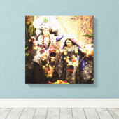 Krishna en Radha Canvas Afdruk (Insitu (Houten vloer))
