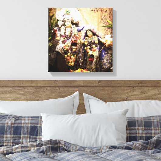 Krishna en Radha Canvas Afdruk (Insitu (Slaapkamer))
