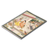 Krishna en Radha op een bed in een Mogul palace in Notitieboek (Linkerzijde)