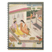 Krishna en Radha op een bed in een Mogul palace in Notitieboek (Voorkant)