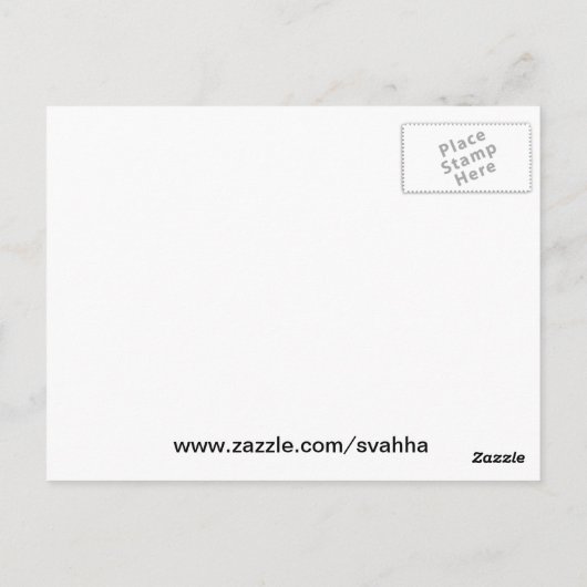 Krishna en Radha op lotus Briefkaart (Achterkant)