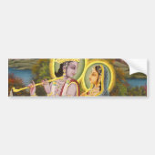 Krishna en Radha op lotus Bumpersticker (Voorkant)