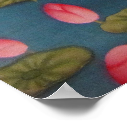 Krishna en Radha op Lotus - grote afdruk Poster (Hoek)