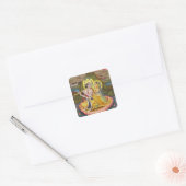 Krishna en Radha op lotus Vierkante Sticker (Envelop)