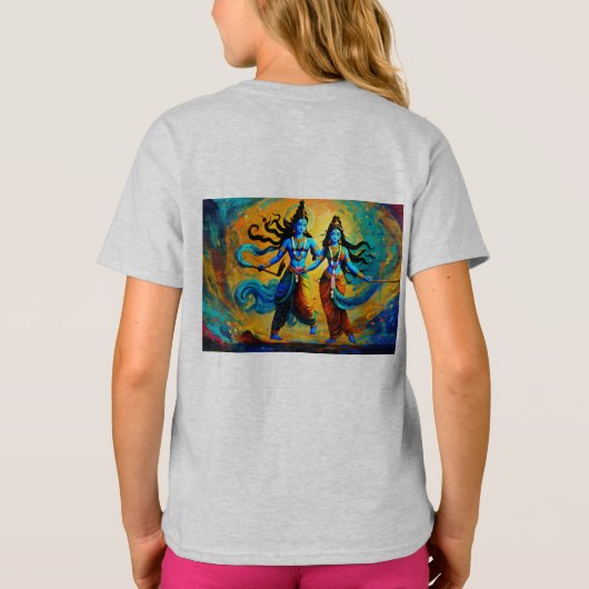 Krishna en Radha T-shirt (Achterkant)