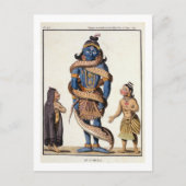 Krishna geperst door de Kaliya Serpent uit 'Voya Briefkaart (Voorkant)