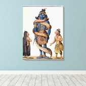 Krishna geperst door de Kaliya Serpent uit 'Voya Canvas Afdruk (Insitu (Houten vloer))