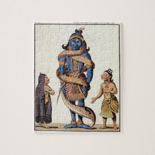 Krishna geperst door de Kaliya Serpent uit 'Voya Legpuzzel (Verticaal)
