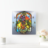 Krishna - Gods en Deities Vierkante Klok (Huis)