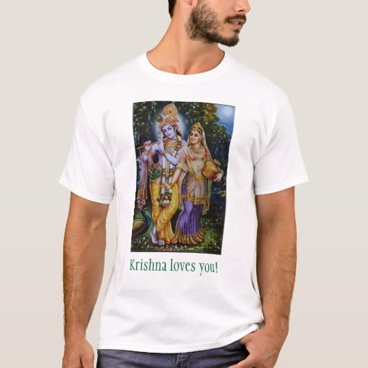 Krishna houdt van je! t-shirt (Voorkant)