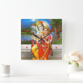 Krishna India Canada Vierkante Klok (Huis)