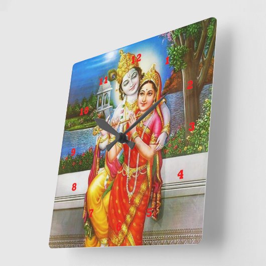  Krishna India Canada Vierkante Klok (Hoek)