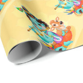 Krishna Indian God speelde flute illustratie Cadeaupapier (Rol Hoek)