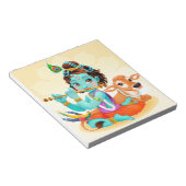 Krishna Indian God speelde flute illustratie Notitieblok (Schuin)
