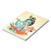 Krishna Indian God speelde flute illustratie Notitieblok (Linkerzijde)