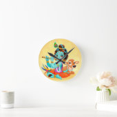 Krishna Indian God speelde flute illustratie Ronde Klok (Huis)