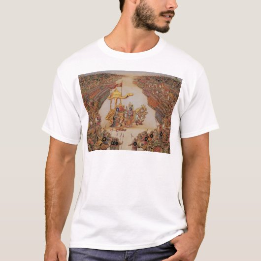 Krishna instrueert Arjuna T-shirt (Voorkant)