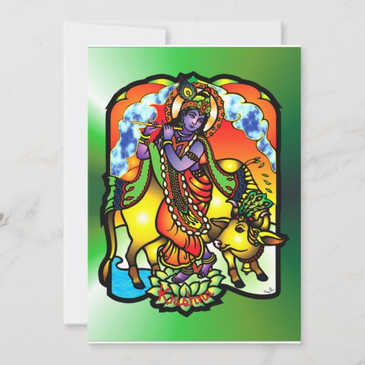 Krishna Invitation Kaart (Voorkant)
