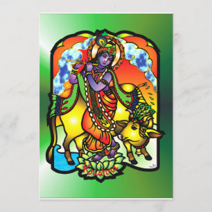 Krishna Invitation Kaart
