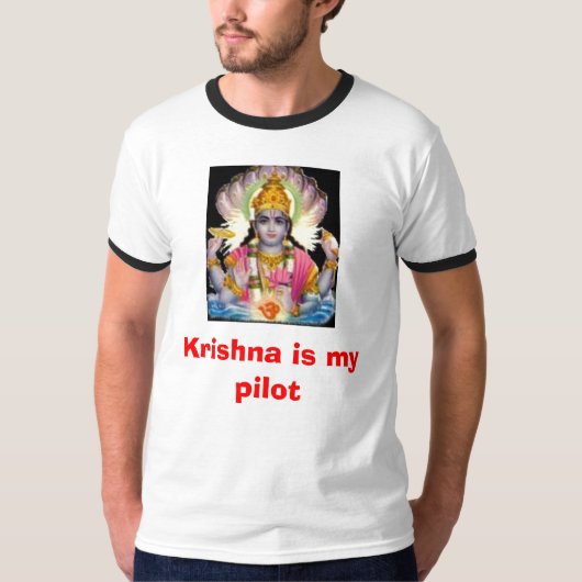 Krishna is mijn piloot t-shirt (Voorkant)