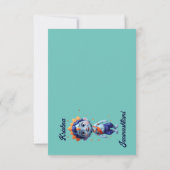 Krishna Janmashtami blauw mok Bedankkaart (Achterkant)