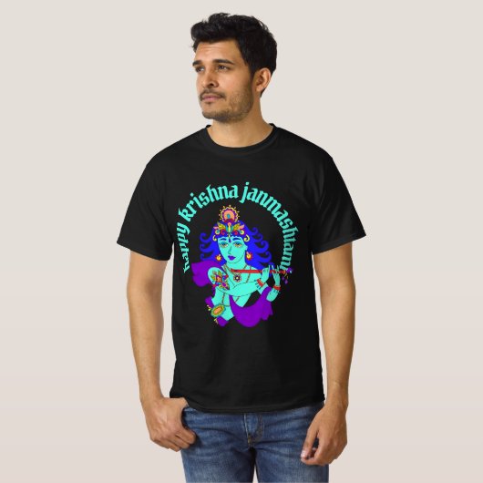 Krishna Janmashtami T-shirt (Voorkant volledig)