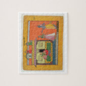 Krishna komt bij Radha's huis, illustratie voor Legpuzzel (Verticaal)