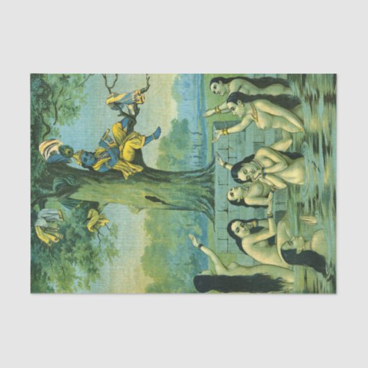 Krishna Leela van Raja Ravi Varma Tissuepapier (Voorkant)