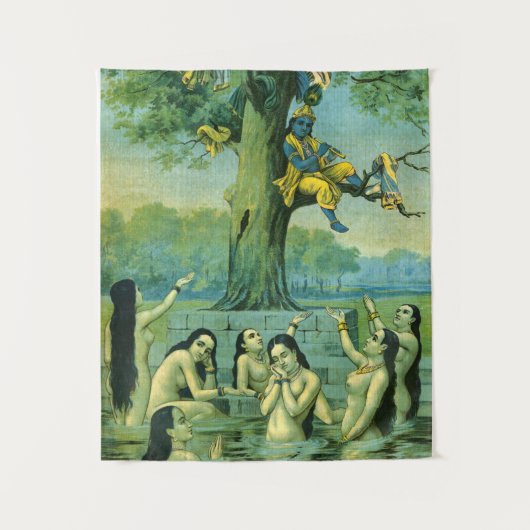 Krishna Leela van Raja Ravi Varma Wandkleed (Voorkant)