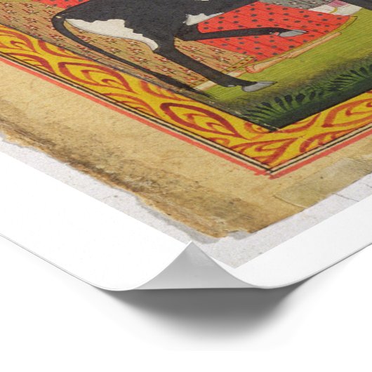 Krishna lifting Mount Govardhana, from the 'Bhagav Poster (Hoek)