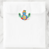 Krishna met boter pot pauw veer ronde sticker (Tas)